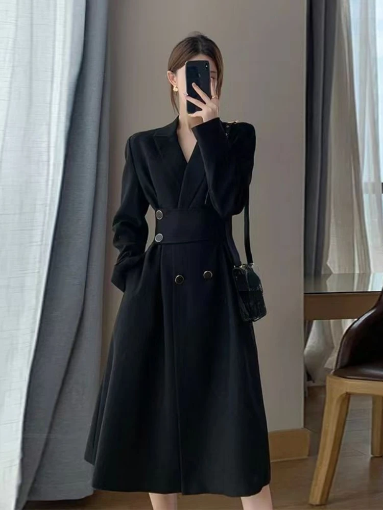 New in Spring Korean Fashion Women Dress Temperament Commuting Elegant Solid Color Suit Collar Long Sleeved Oversized Suit Dress
New in Spring Korean Fashion Women Dress Temperament Commuting Elegant Solid Color Suit Collar Long Sleeved Oversized Suit Dress