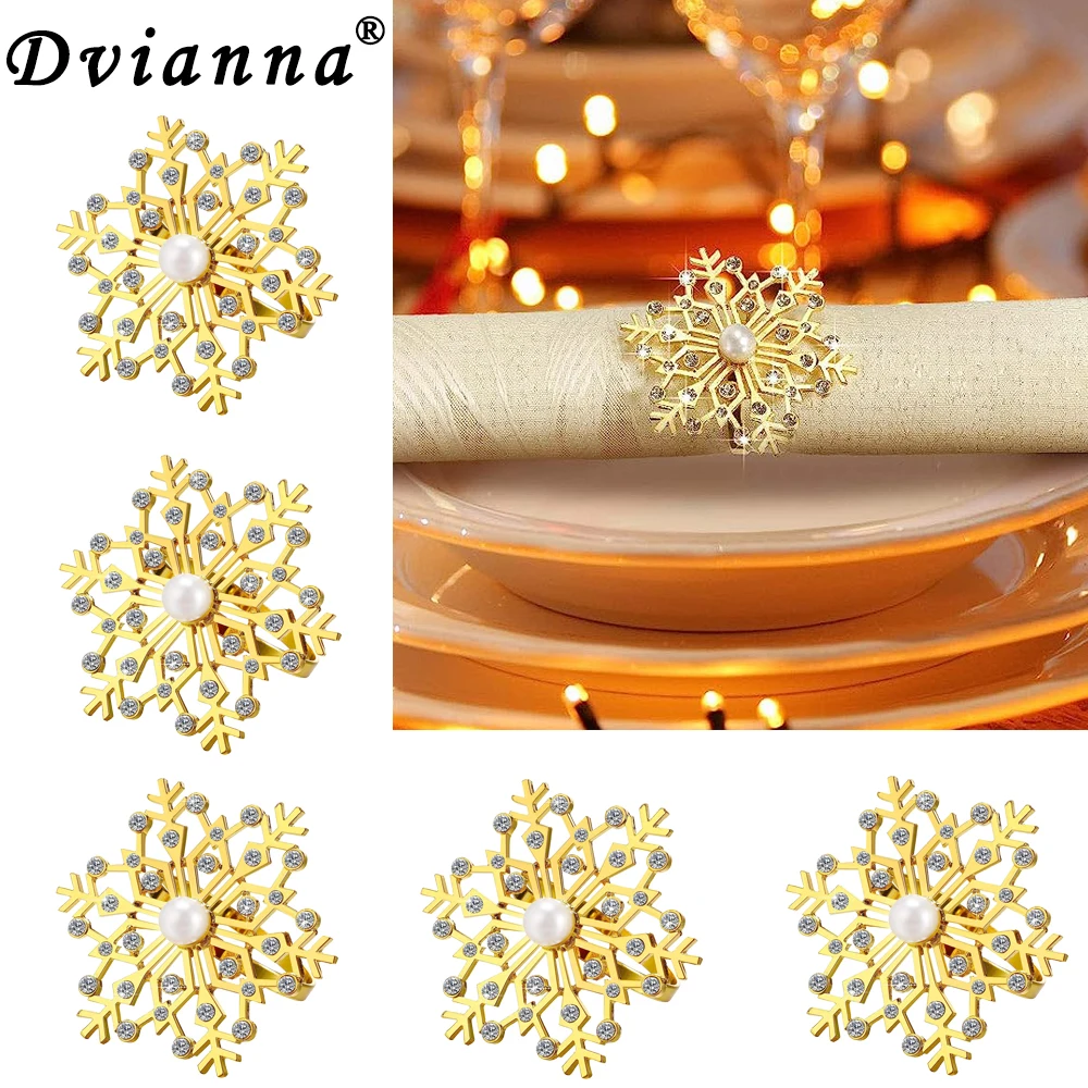 Dvianna 6Pcs Christmas Napkin Rings Xmas Rhinestone Snowflake Napkin Holders for Christmas Wedding Birthday Party Decor HWC130
Dvianna 6Pcs Christmas Napkin Rings Xmas Rhinestone Snowflake Napkin Holders for Christmas Wedding Birthday Party Decor HWC130
