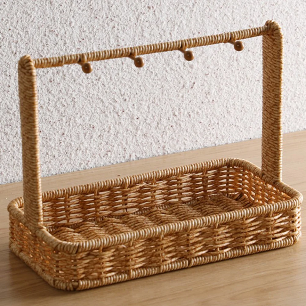 Rattan Basket Woven Sundries Basket Decorative Basket with Handle Entry Key Holder Basket
Rattan Basket Woven Sundries Basket Decorative Basket with Handle Entry Key Holder Basket