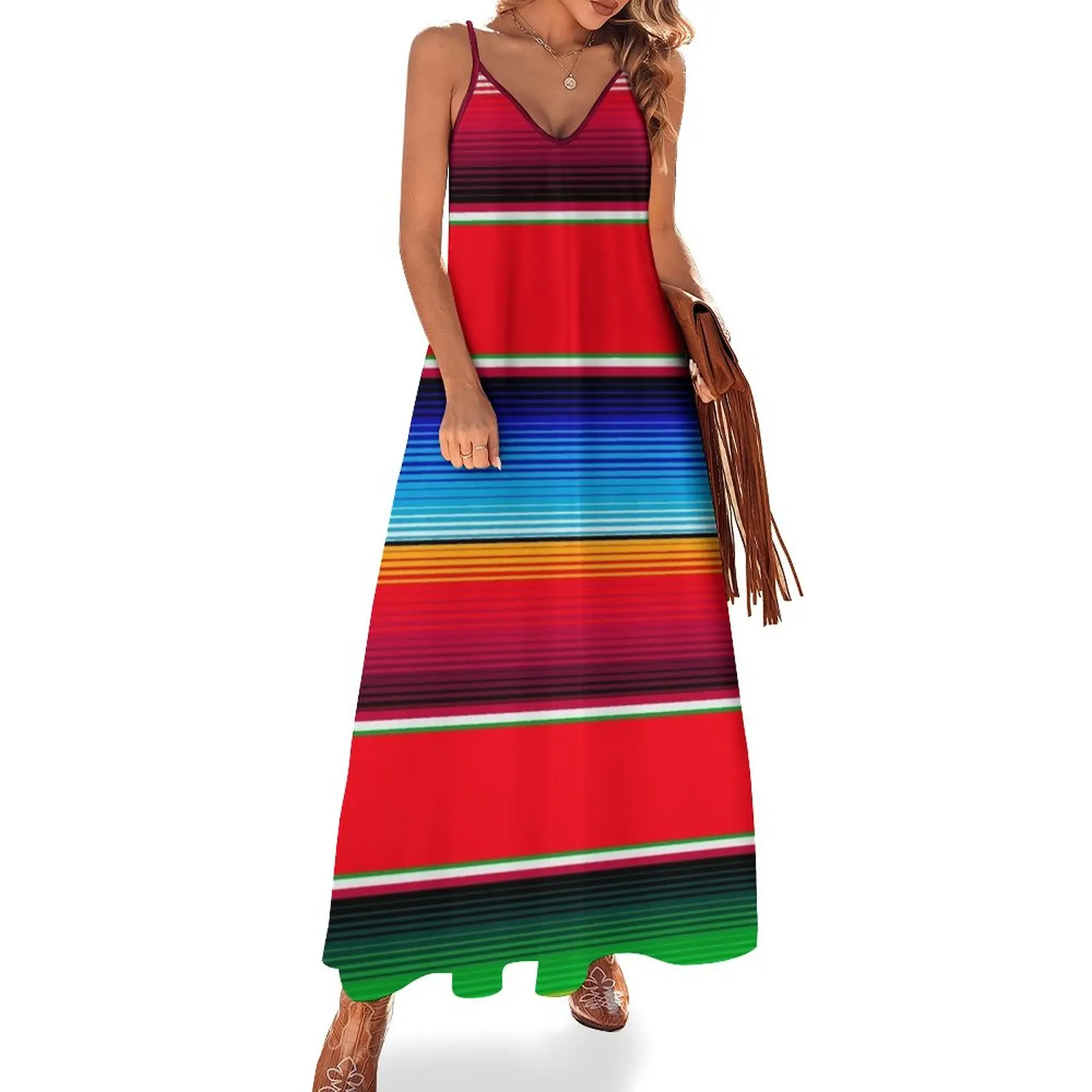 Traditional Mexican Serape in Red Sleeveless Dress summer clothes Dress for pregnant women
Traditional Mexican Serape in Red Sleeveless Dress summer clothes Dress for pregnant women
