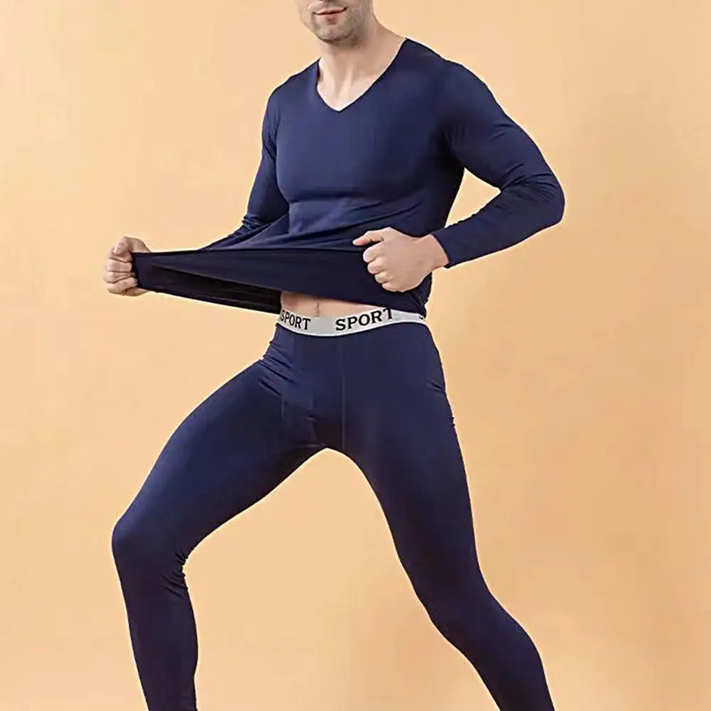 

Winter Thermal Underwear Sets Men Fleece Thermo Long Johns Fleece Tops Pants Underwear Indoor Casual Clothing Pajamas Suit 4XL