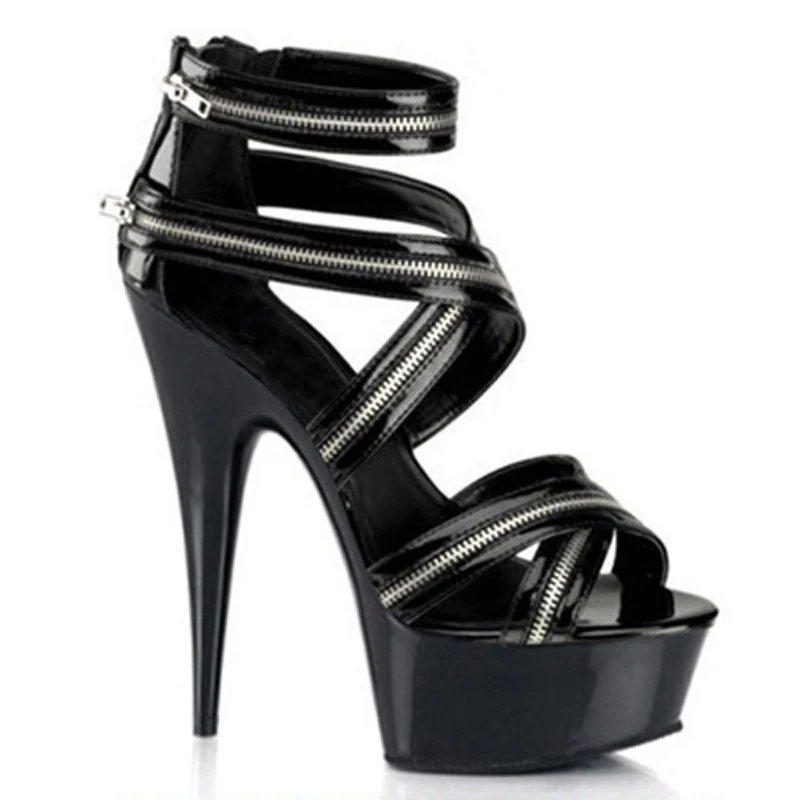 Sexy Metal Zipper Decor Cross Strap High Heels Sandals Platform Ultra Heels Peep Toe Gladiator Cutout Club Pumps Shoes Woman
Sexy Metal Zipper Decor Cross Strap High Heels Sandals Platform Ultra Heels Peep Toe Gladiator Cutout Club Pumps Shoes Woman