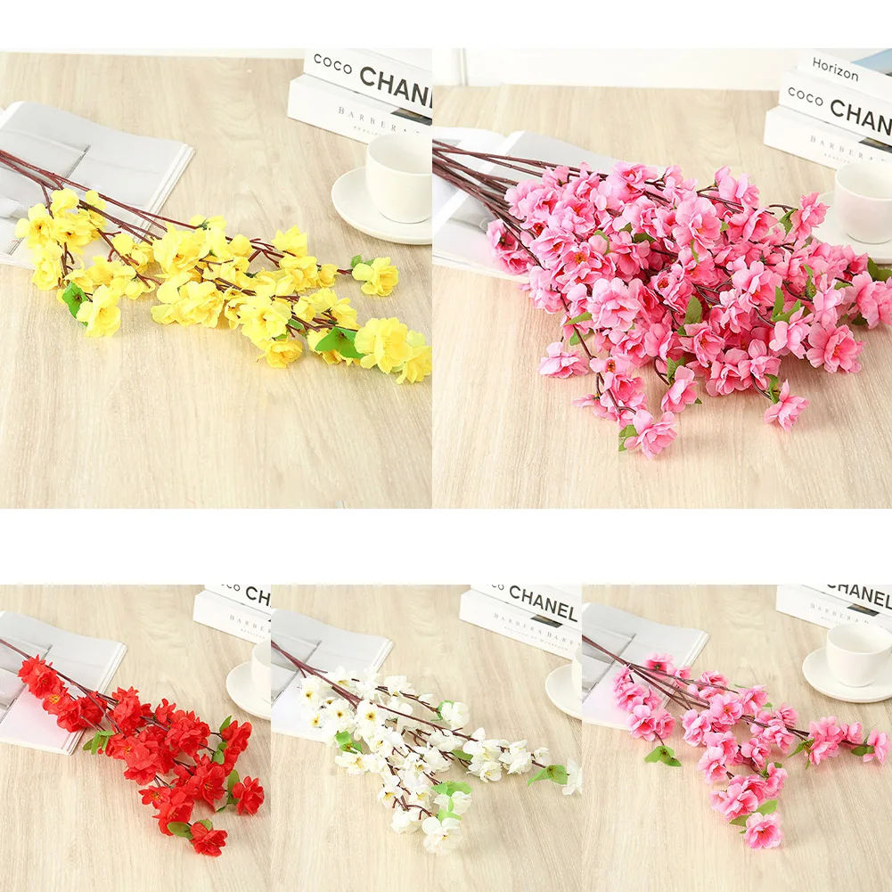Artificial Cherry Plum Peach Blossom Branch Fake Silk Flower DIY Floral Bouquets ArrangementTree Home Dec Festive Party
Artificial Cherry Plum Peach Blossom Branch Fake Silk Flower DIY Floral Bouquets ArrangementTree Home Dec Festive Party
