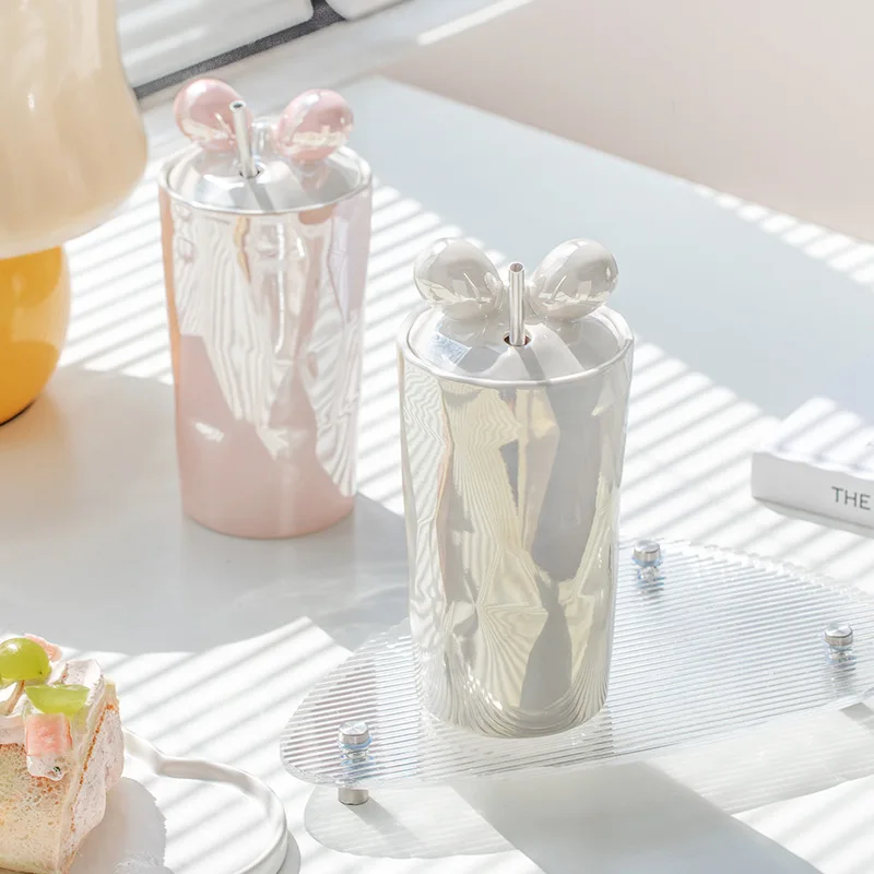Mugs Bilayer Pipette Bow Knot Girls High Temperature Resistance Pearl Lovely Ceramics Drinking Water Kitchen Drinkware
Mugs Bilayer Pipette Bow Knot Girls High Temperature Resistance Pearl Lovely Ceramics Drinking Water Kitchen Drinkware