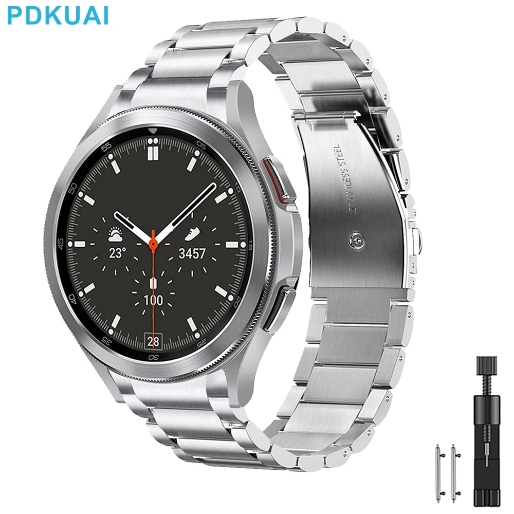 Metal Strap For Galaxy Watch 4 Classic 46mm/42mm Stainless Steel Bracelet No Gaps For Samsung Watch 5 4 40mm 44mm Band 5Pro 45mm
Metal Strap For Galaxy Watch 4 Classic 46mm/42mm Stainless Steel Bracelet No Gaps For Samsung Watch 5 4 40mm 44mm Band 5Pro 45mm