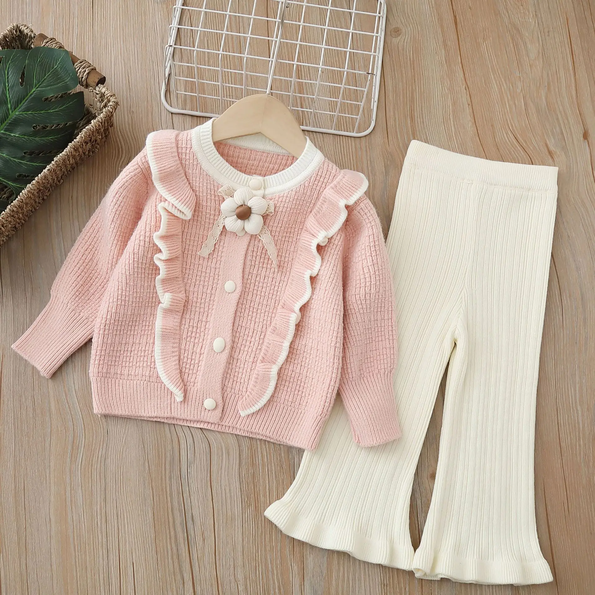 2024 Autumn Spring Korean Style Kids Knitted Clothing Set Long Sleeved Solid Color Knitted sweater+Pants Baby Girl Clothes Suit
2024 Autumn Spring Korean Style Kids Knitted Clothing Set Long Sleeved Solid Color Knitted sweater+Pants Baby Girl Clothes Suit