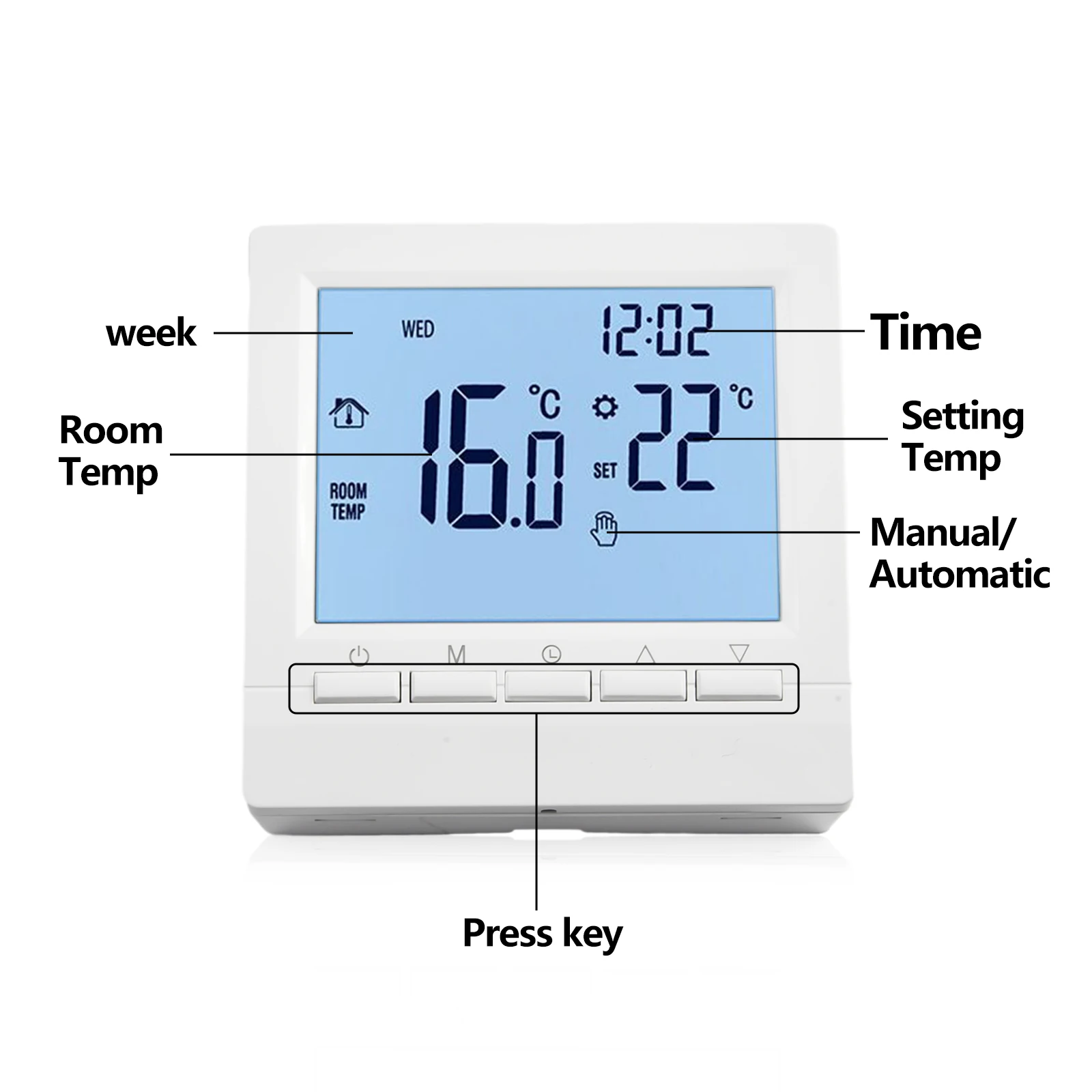 Room Thermostat Digital Room Temperature Controller LCD Room Heating For Home Office Shopping Mall Home Intelligent System
Room Thermostat Digital Room Temperature Controller LCD Room Heating For Home Office Shopping Mall Home Intelligent System