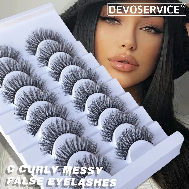 

DEVOSERVICE New Faux Mink Lashes 8 Pairs 3D Lashes Volume Natural Cross False Eyelashes Beauty Makeup Fake Eye Lash Extension