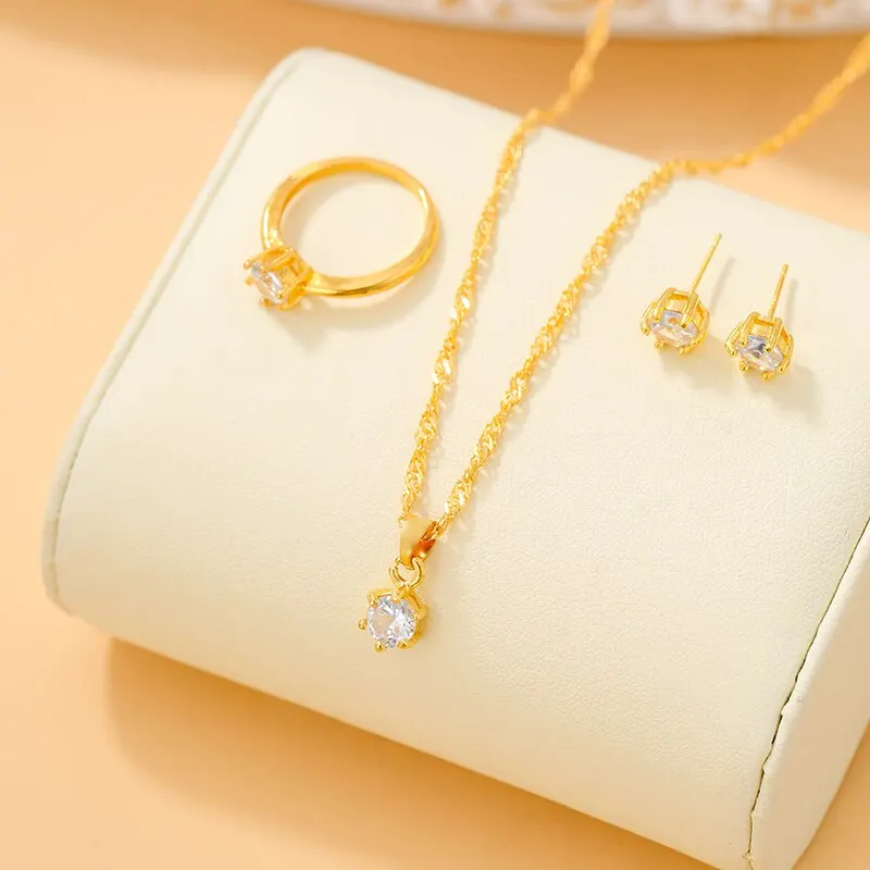 4PCS Set Gold-Color Simple Jewelry Set Of Ring Earrings And Pendant Necklace For Women Elegance Exquisite Jewelry Set 3 Mallzona S4d48cc5cac3a469784fe0886969ac65e6 4PCS Set Gold-Color Simple Jewelry Set Of Ring Earrings And Pendant Necklace For Women Elegance Exquisite Jewelry Set Mallzona