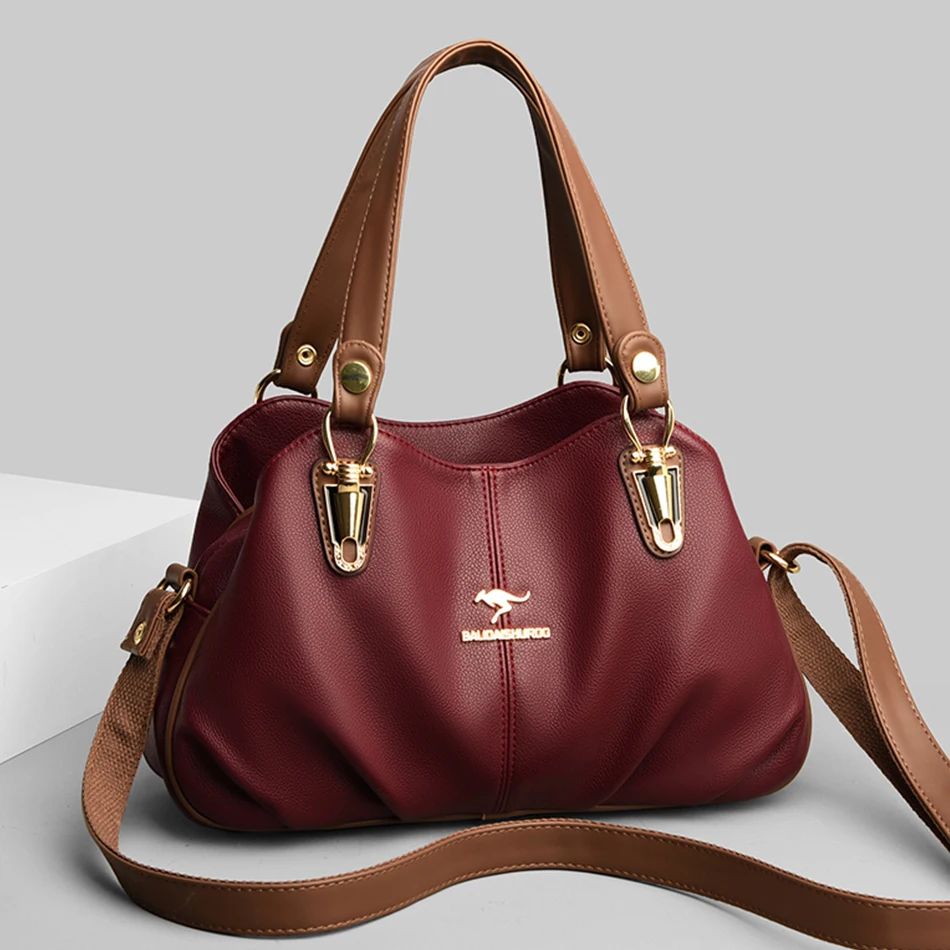 

Luxury Women Bag High Quality Leather Ladies 2022 Handle Bags Female Shoulder Crossbody Handbag Purse Shopper Design Sac A Main