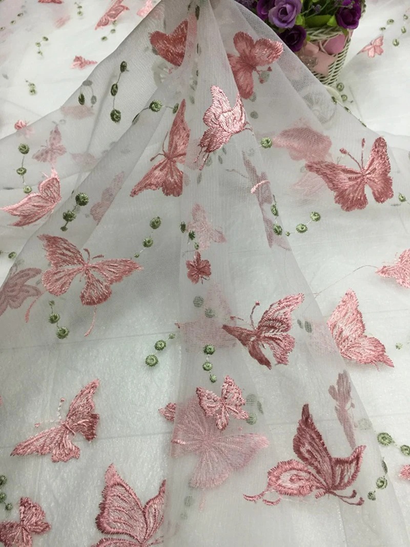 3 yards colorful beautiful butterfly embroidery mesh lace fabric Multiple color optionDIY Fashion Skirt Decorative Fabrics X1121
3 yards colorful beautiful butterfly embroidery mesh lace fabric Multiple color optionDIY Fashion Skirt Decorative Fabrics X1121