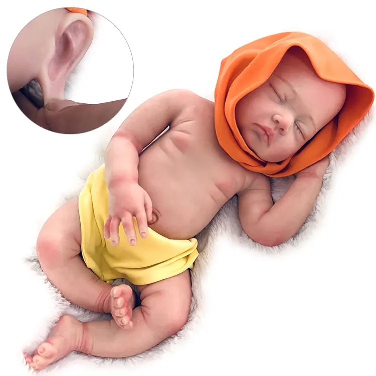 18 inch high quality painting Solid Platinum Silicone lifelike newborn doll sleeping soft touch reborn baby
18 inch high quality painting Solid Platinum Silicone lifelike newborn doll sleeping soft touch reborn baby