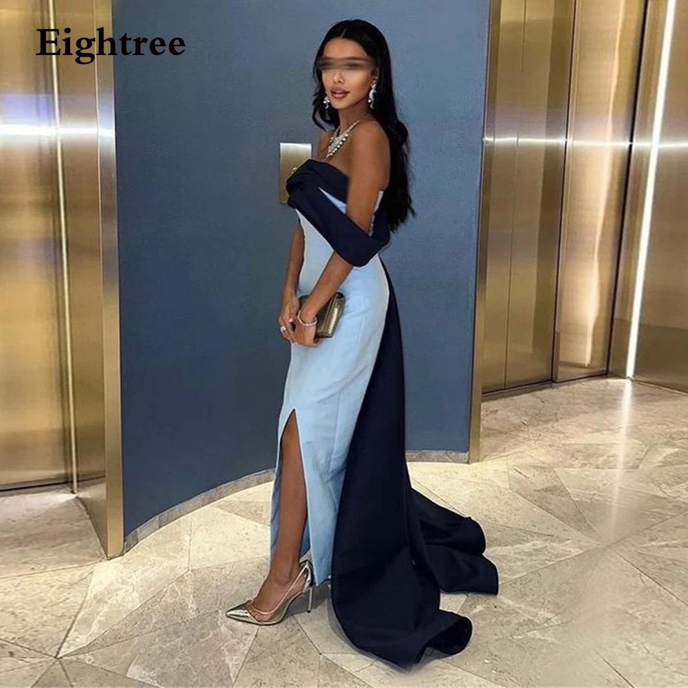 

Eightree Vintage Stain Prom Dresses Mermaid Off The Shoulder Long Train Evening Dresses Abendkleider Dubai Robes De Soirée