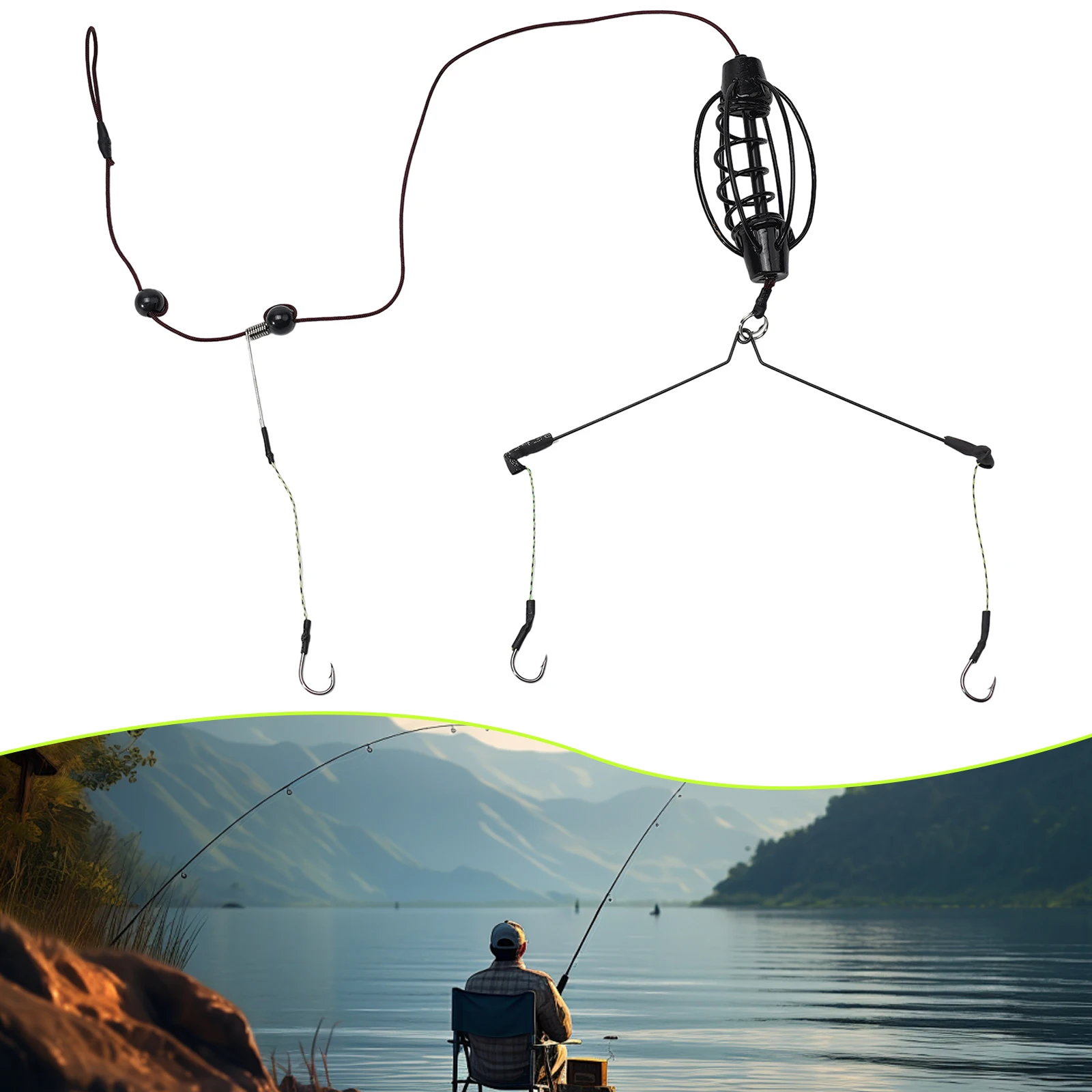 Carp Fishing Feeder Baits Cages Hook Rig Set Inline Method Feeder Tackle Fishing Tools For Carp/coarse Fishing River Fishing
Carp Fishing Feeder Baits Cages Hook Rig Set Inline Method Feeder Tackle Fishing Tools For Carp/coarse Fishing River Fishing