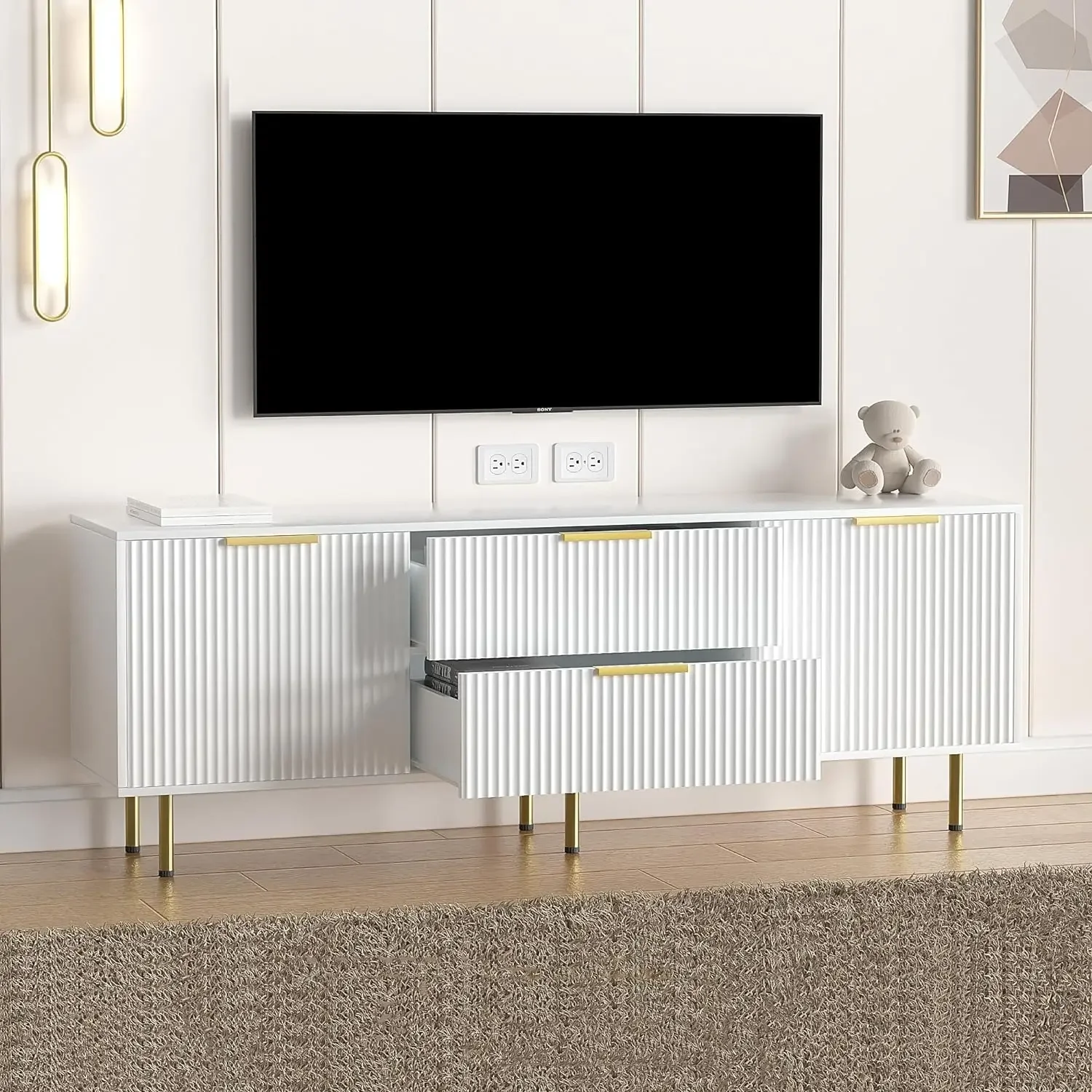 2024NEWMid Century Modern TV Stand for 65+ Inch TV,Entertainment Center with Storage&2Large Drawers,Wood TV Console Table
2024NEWMid Century Modern TV Stand for 65+ Inch TV,Entertainment Center with Storage&2Large Drawers,Wood TV Console Table