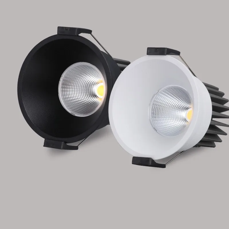 

Super bright dimmable LED COB spotlight ceiling light AC85-265V 7W 10W 15W aluminum recessed downlight round