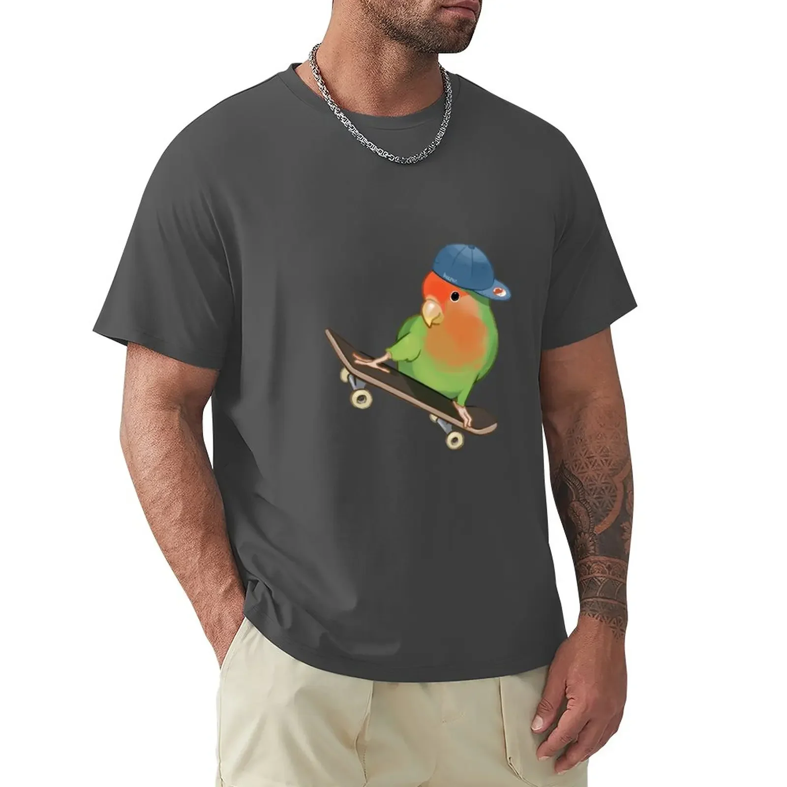 

Skater Birb T-Shirt customs plain mens clothes hippie clothes summer clothes graphics mens plain t shirts