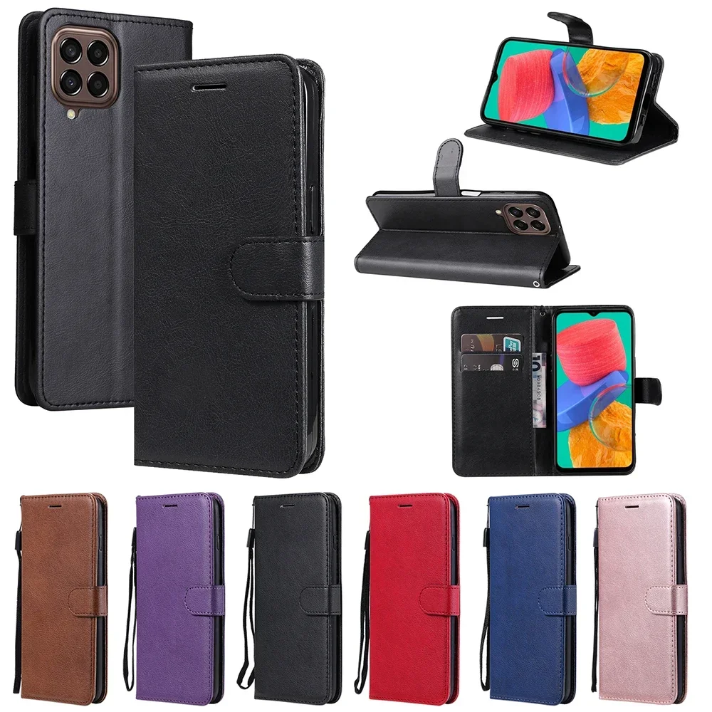 

Leather Case For Samsung Galaxy Note 20 Ultra S9 S10 S10E S20 FE S21 S22 Plus S23 FE A05 A05S A24 A34 Xcover 5 M53 Wallet Cover