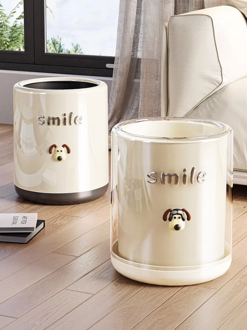 

Trash can household new high appearance level light luxury living room bedroom kitchen cartoon cute toilet