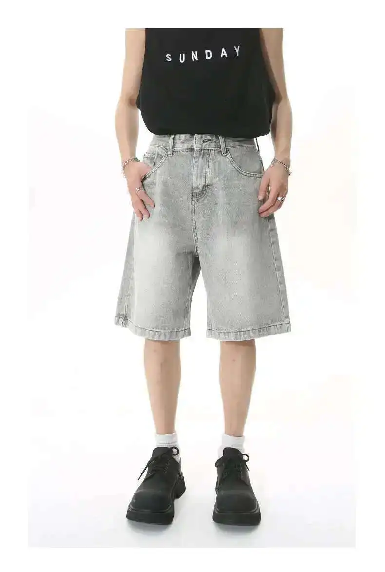 IEFB Summer Men's Casual Jeans Shorts Loose Mid High Waist Fashion Knee Lenght Denim Short Pants Vintage Male New Korean 9A8588 71 S4d58180e99be41f6ae6478651b63b1act