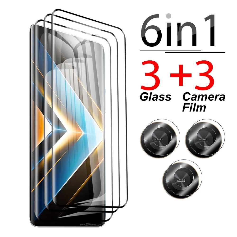 

6in1 Clear screen protector For Honor X50 GT honorx 50gt X 50 Camera Glass 6.78 inches 20D 3D Curved Anti-Scratch Tempered Glass