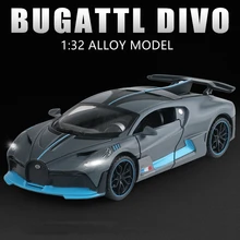 

1:32 Bugatti Veyron Divo Alloy Sports Car Model Diecast Metal Toy Vehicles Car Model Simulation Sound Light Collection Kids Gift