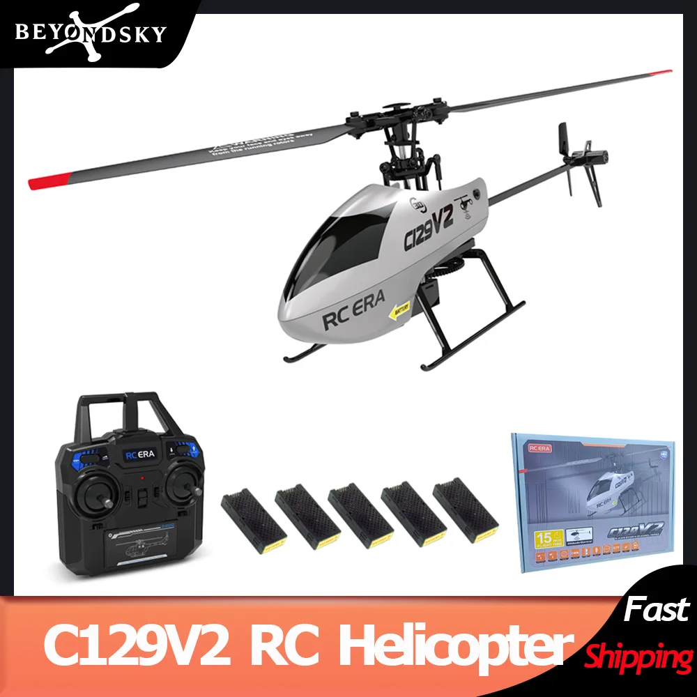 

C129V2 2.4GHz RC Helicopter 6-axis Gyroscope PRO Helicopter Single Paddle Without Ailerons Remote Aircraft RC Toy