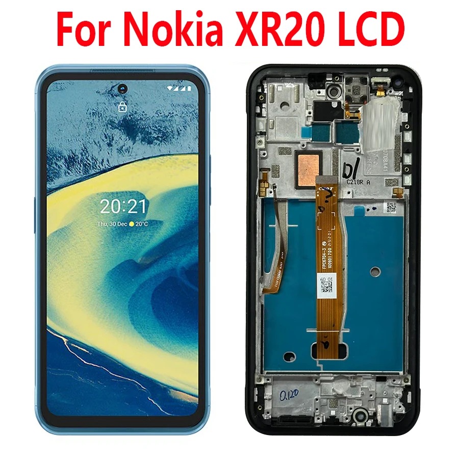 6.67“Original For Nokia XR20 LCD Display Touch Screen Panel Digitizer Assembly Replacement parts For Nokia XR20 LCD With Frame
6.67“Original For Nokia XR20 LCD Display Touch Screen Panel Digitizer Assembly Replacement parts For Nokia XR20 LCD With Frame