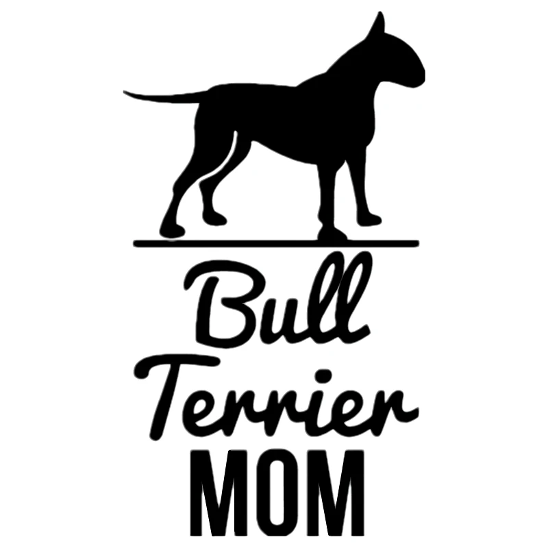 

12*21cm Bull Terrier mom car sticker vinyl decal car auto stickers for car bumper/rear window Pegatinas Para Coche