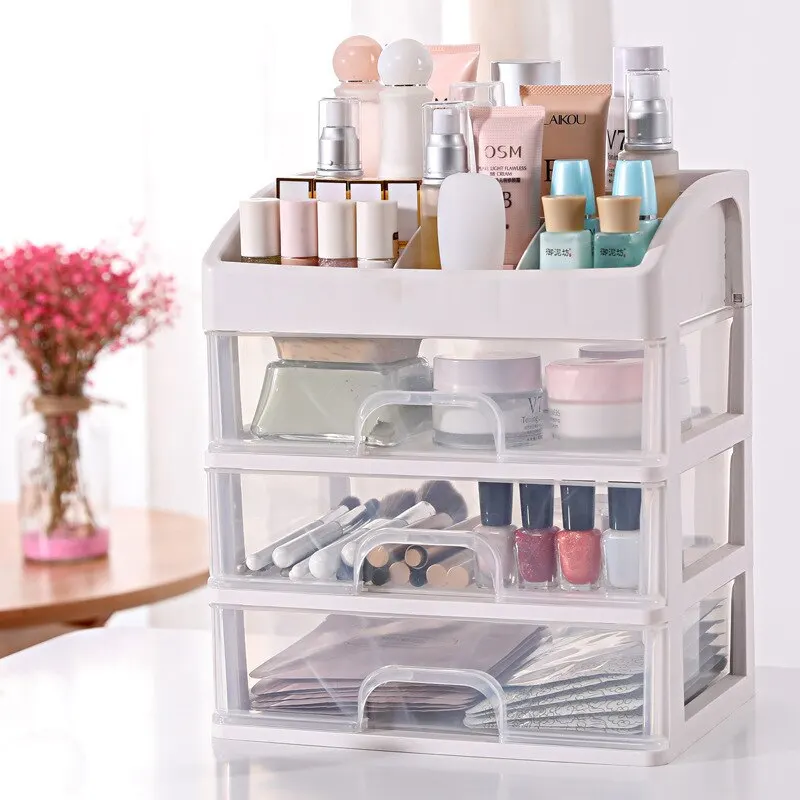 Makeup Storage Box Large Capacity Jewelry Container Make Up Case Brush Holder Organizers Drawers Plastic Storages Rack
Makeup Storage Box Large Capacity Jewelry Container Make Up Case Brush Holder Organizers Drawers Plastic Storages Rack