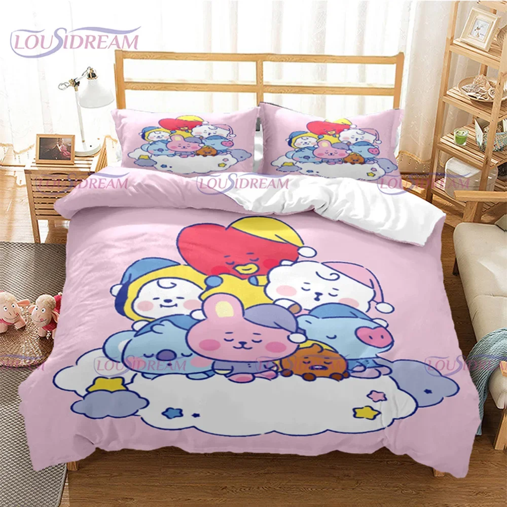 

Cartoon Butter Printed Cover Set Bedding Set Cute Rabbit Duvet Cover Infantil Bedclothes Single Double Queen King Size