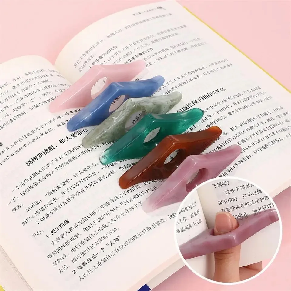 

Convenient Thumb Book Support Book Expander School Supply Reading Aid Book Page Holder Creative Resin Durable Bookmark