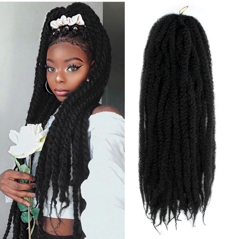 

24inch Synthetic Soft Marley Braids Hair 100g Kinky Twist Hair Ombre Brown Grey Crochet Braiding Hair Extensions for Black Women