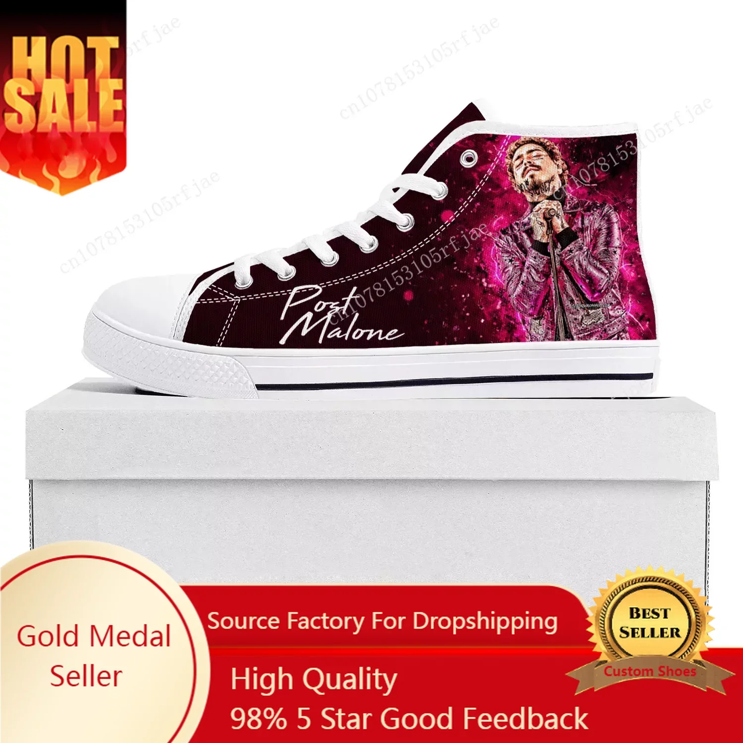P-Posts M-Malones Hot Singer High Top High Quality Sneakers Mens Womens Canvas Sneaker Casual Couple Shoes Custom Shoe White
P-Posts M-Malones Hot Singer High Top High Quality Sneakers Mens Womens Canvas Sneaker Casual Couple Shoes Custom Shoe White