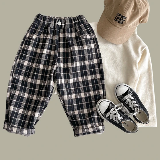 2023 Autumn New Boys' Pants Spring and Autumn Children's Korean Versatile Checker Pants Baby Casual Pants
2023 Autumn New Boys' Pants Spring and Autumn Children's Korean Versatile Checker Pants Baby Casual Pants