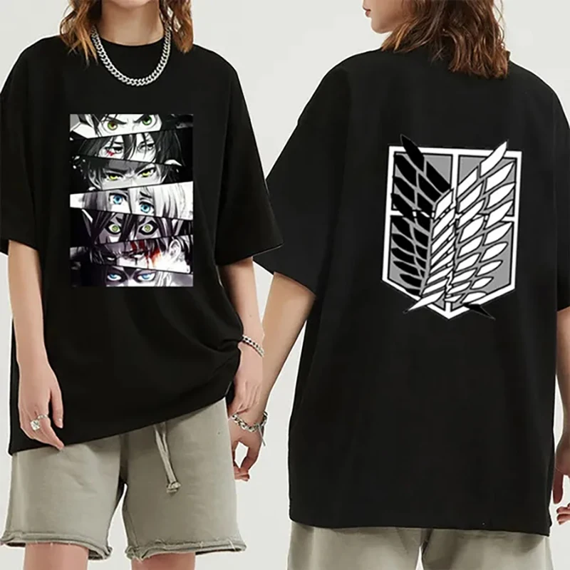 Attack on Titan T-shirt Unisex Summer Casual Round Neck Short Sleeve Tee Streetwear Fashion Anime Graphic Print T Shirt
Attack on Titan T-shirt Unisex Summer Casual Round Neck Short Sleeve Tee Streetwear Fashion Anime Graphic Print T Shirt