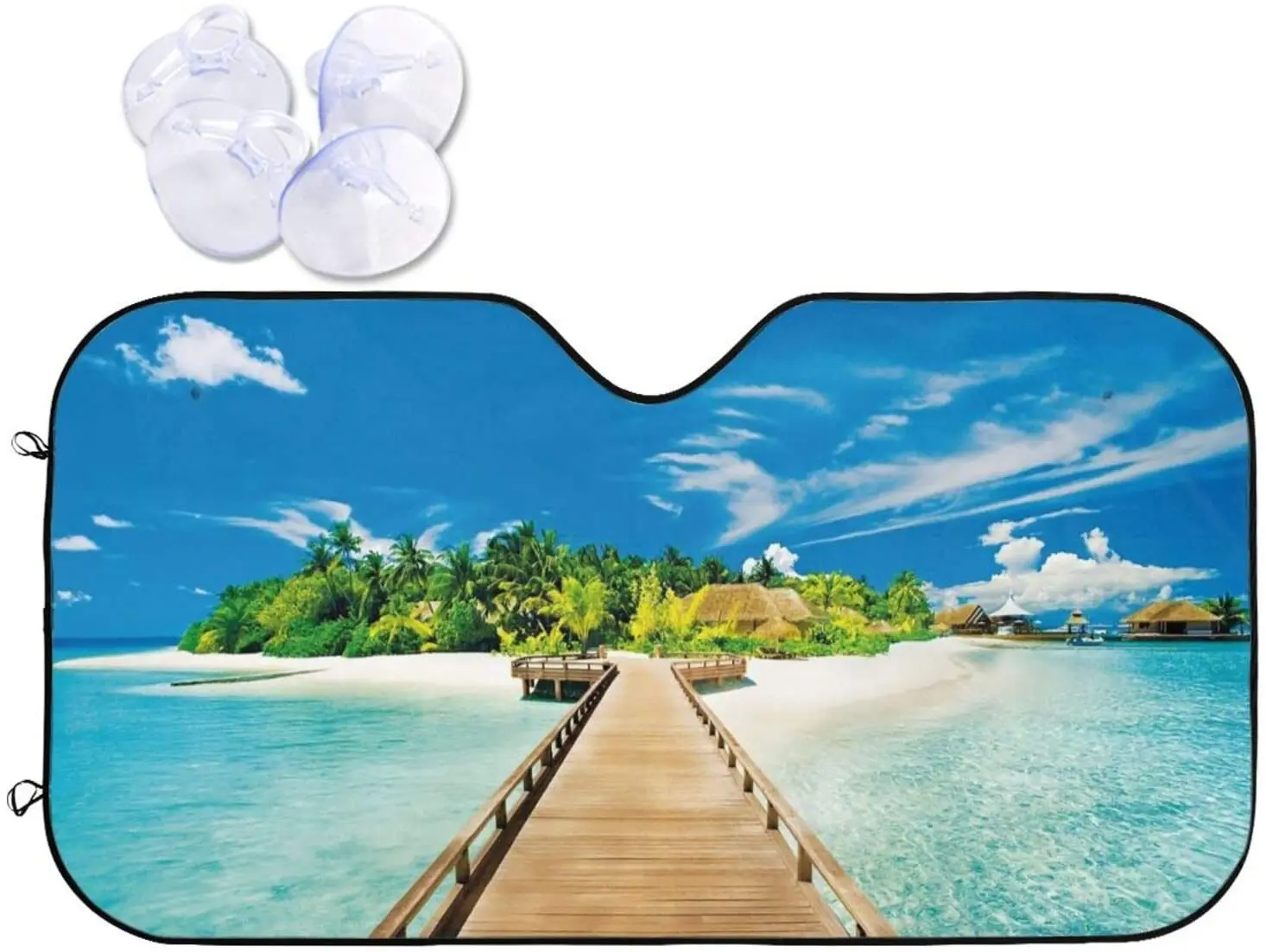 Summer Beach Windshield Sun Shade Front Protector Folding Car Sun Visor for Truck SUV Blocks UV Rays Keeps Your Vehicle Cool Hol
Summer Beach Windshield Sun Shade Front Protector Folding Car Sun Visor for Truck SUV Blocks UV Rays Keeps Your Vehicle Cool Hol