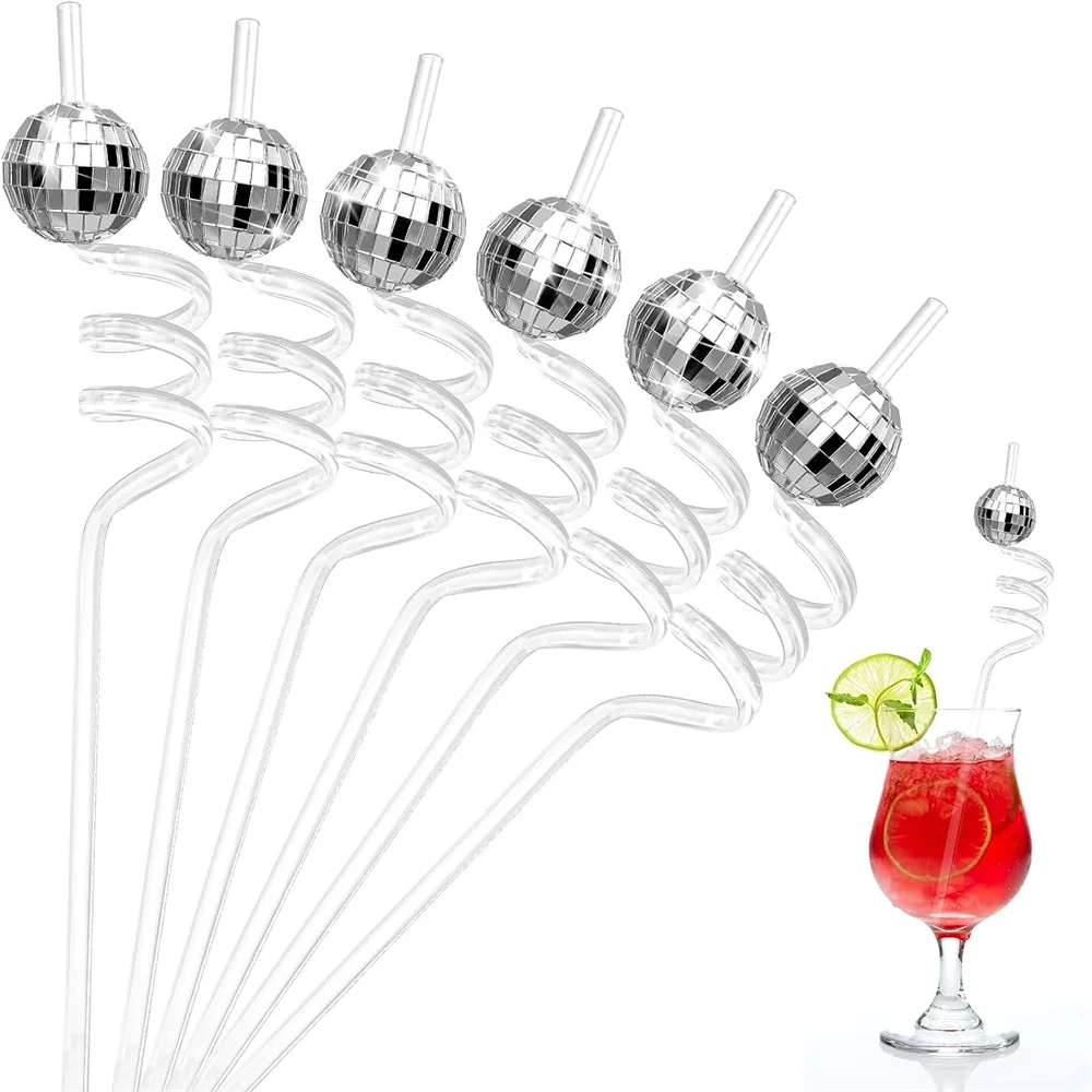 6Pcs Mirror Disco Ball Straws 70s Disco party Decorative Mini Disco Straw Birthday Wedding Bachelorette Hen Bar Party Decoration
6Pcs Mirror Disco Ball Straws 70s Disco party Decorative Mini Disco Straw Birthday Wedding Bachelorette Hen Bar Party Decoration