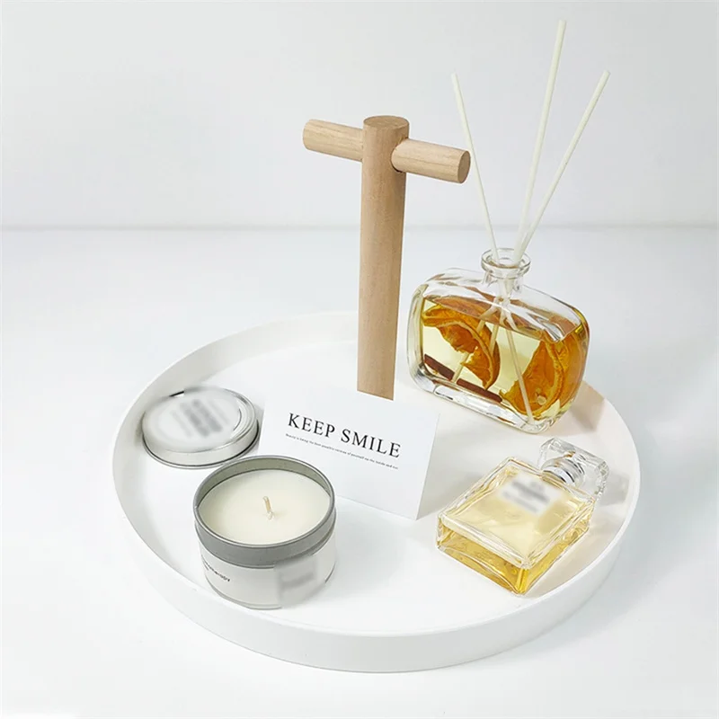 Nordic Round Plastic Jewelry Tray Living Room Kitchen Household Decoration Wood Handle Cosmetic Sundries Storage Tray with Solid
Nordic Round Plastic Jewelry Tray Living Room Kitchen Household Decoration Wood Handle Cosmetic Sundries Storage Tray with Solid