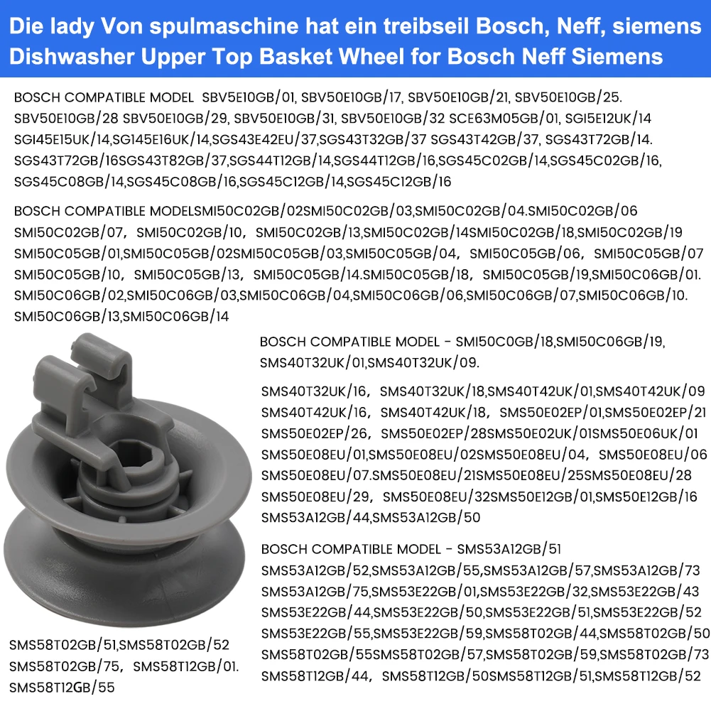 Top Basket Upper Basket Wheels For Dishwasher 611666 ABS Durable Grey Lightweight 31 Mm*14 Mm For Balay For Beko
Top Basket Upper Basket Wheels For Dishwasher 611666 ABS Durable Grey Lightweight 31 Mm*14 Mm For Balay For Beko