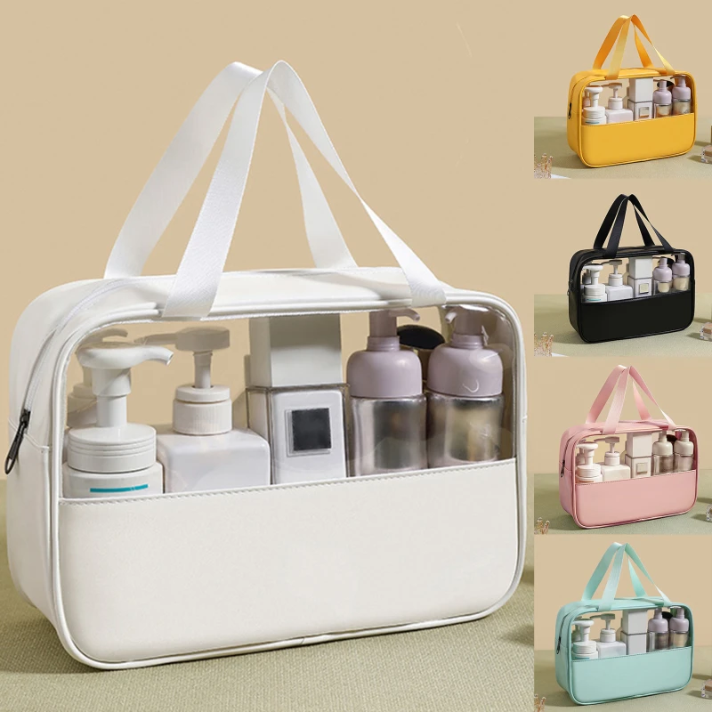 PVC Portable Travel Wash Makeup Bag Women's Cosmetic Bag Large-Capacity Transparent Waterproof Storage Box Organizer
PVC Portable Travel Wash Makeup Bag Women's Cosmetic Bag Large-Capacity Transparent Waterproof Storage Box Organizer