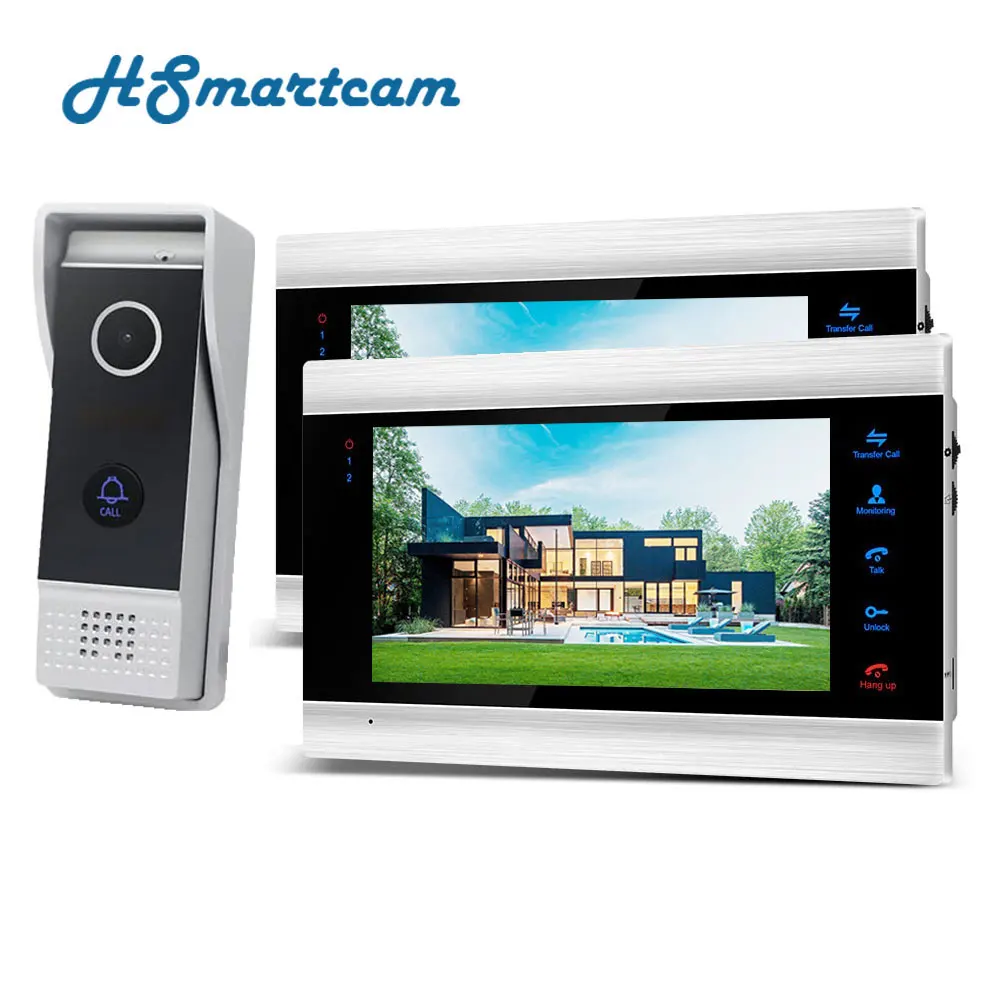

Video Intercom in Private House Video Door Phone System for Apartment 7" Monitor 1200TVL Doorbell Camera with Motion Detection