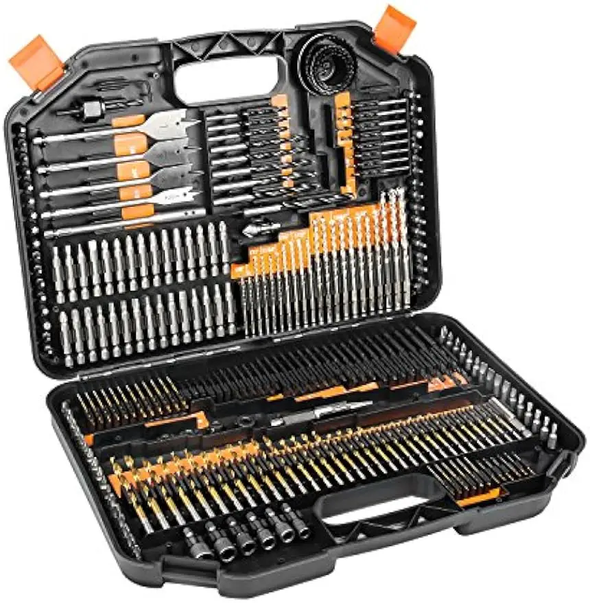 

EnerTwist Drill Bit Set 246-Pieces Drill Bits and Driver Set for Wood Metal Cement Drilling and Screw Driving, Full Combo Kit