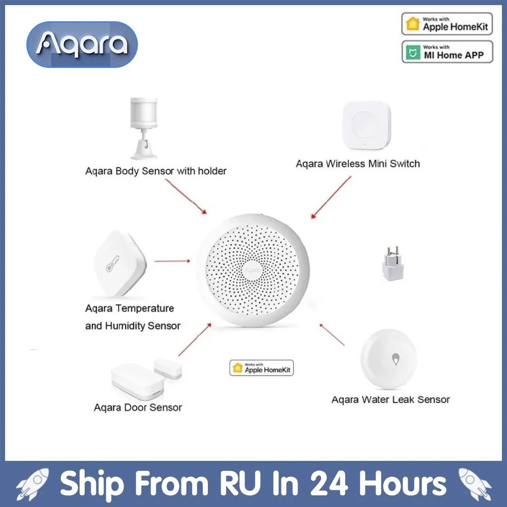 Aqara Smart Home Kits Gateway M1S Hub Zigbee Temperature Sensor Door Motion Sensors Remote Control Work For Xiaomi APP HomeKit
Aqara Smart Home Kits Gateway M1S Hub Zigbee Temperature Sensor Door Motion Sensors Remote Control Work For Xiaomi APP HomeKit