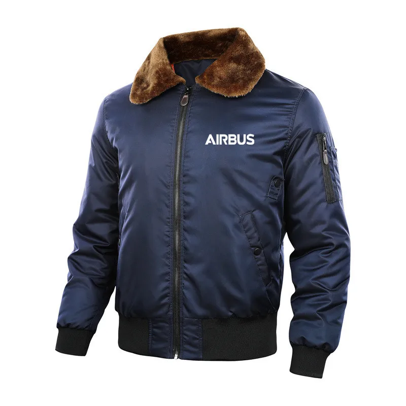 

Autumn Winter Fur Collar Thickening Man Jacket Coat Military Outdoor Flight Pilots Airbus Ma1 Bomber Jacket for Men