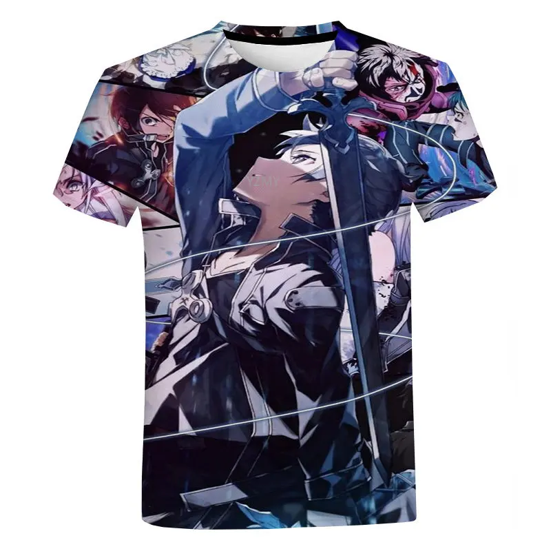 

Anime SAO 3D Print Streetwear T Shirt Men Women Casual Fashion Sword Art Online T-shirt Game Tees Harajuku Hip Hop Tops Clothing