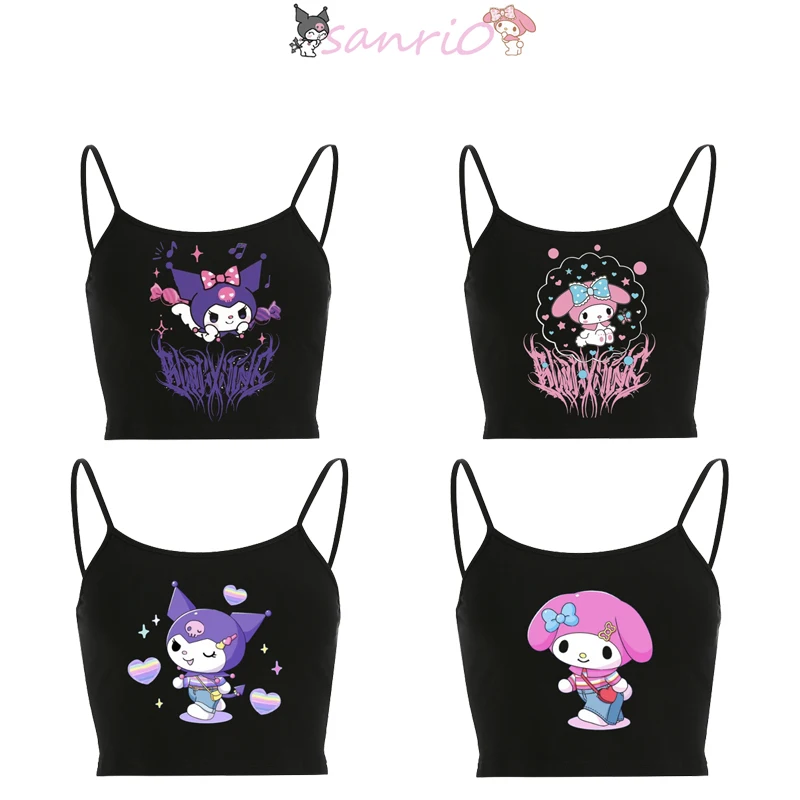 Sanrio Kuromi Summer Sleeveless Short Navel Vest Sexy Hot Girl Sweet Cool Sleeveless Navel Tight Vest Y2K Girl Heart with Vest
Sanrio Kuromi Summer Sleeveless Short Navel Vest Sexy Hot Girl Sweet Cool Sleeveless Navel Tight Vest Y2K Girl Heart with Vest