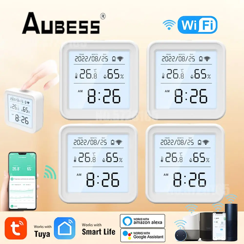 Tuya WiFi Temperature And Humidity Sensor With LCD Screen Display And Backlight Working With Alexa Google Assistant Smart Life
Tuya WiFi Temperature And Humidity Sensor With LCD Screen Display And Backlight Working With Alexa Google Assistant Smart Life
