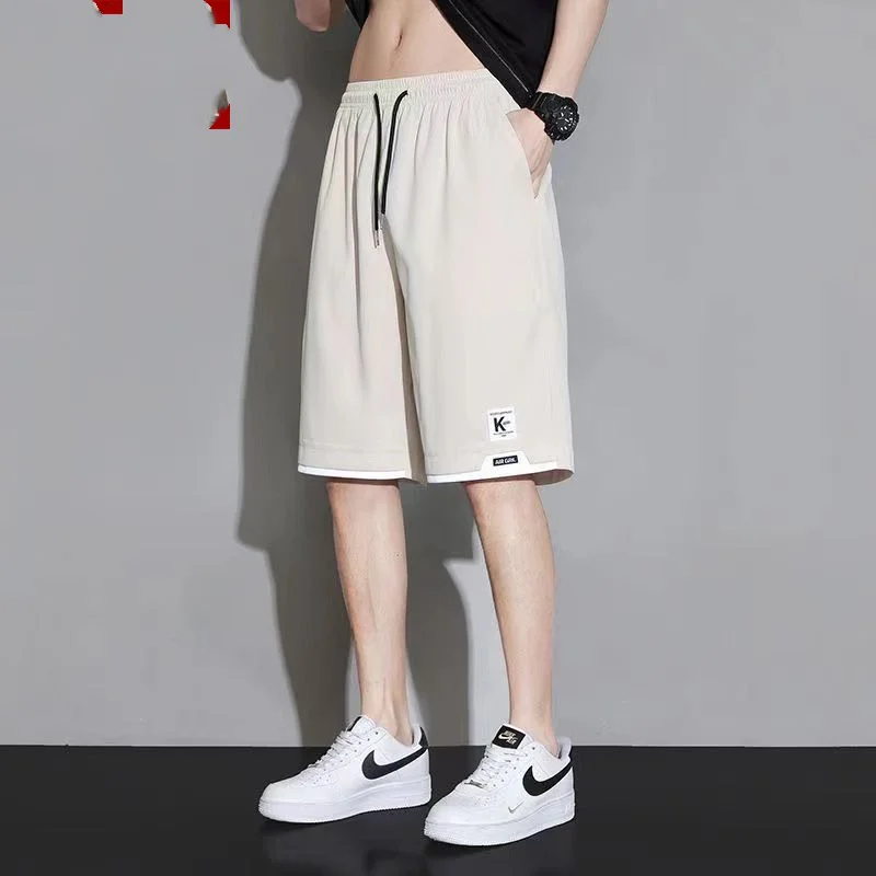 Summer New Fashion Elastic Waist Drawstring Straight Pants Man High Street Loose Pockets Patchwork Thin Ice Silk Fabric Shorts
Summer New Fashion Elastic Waist Drawstring Straight Pants Man High Street Loose Pockets Patchwork Thin Ice Silk Fabric Shorts