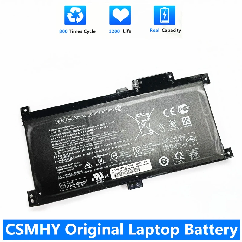 CSMHY New WA03XL HSTNN-UB7H HSTNN-LB7T Laptop Battery For HP Pavilion X360 15-BR040NZ BR052OD BR068CL BR001TX BR012UR BR076NR
CSMHY New WA03XL HSTNN-UB7H HSTNN-LB7T Laptop Battery For HP Pavilion X360 15-BR040NZ BR052OD BR068CL BR001TX BR012UR BR076NR